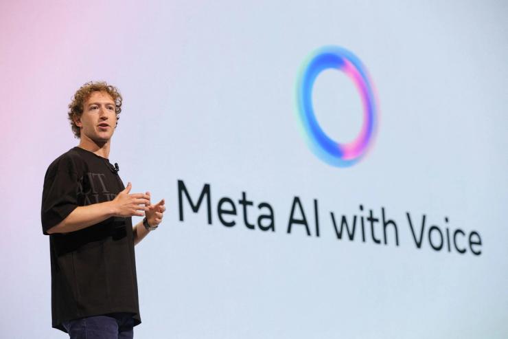 Meta CEO Mark Zuckerberg presents Meta AI with Voice.