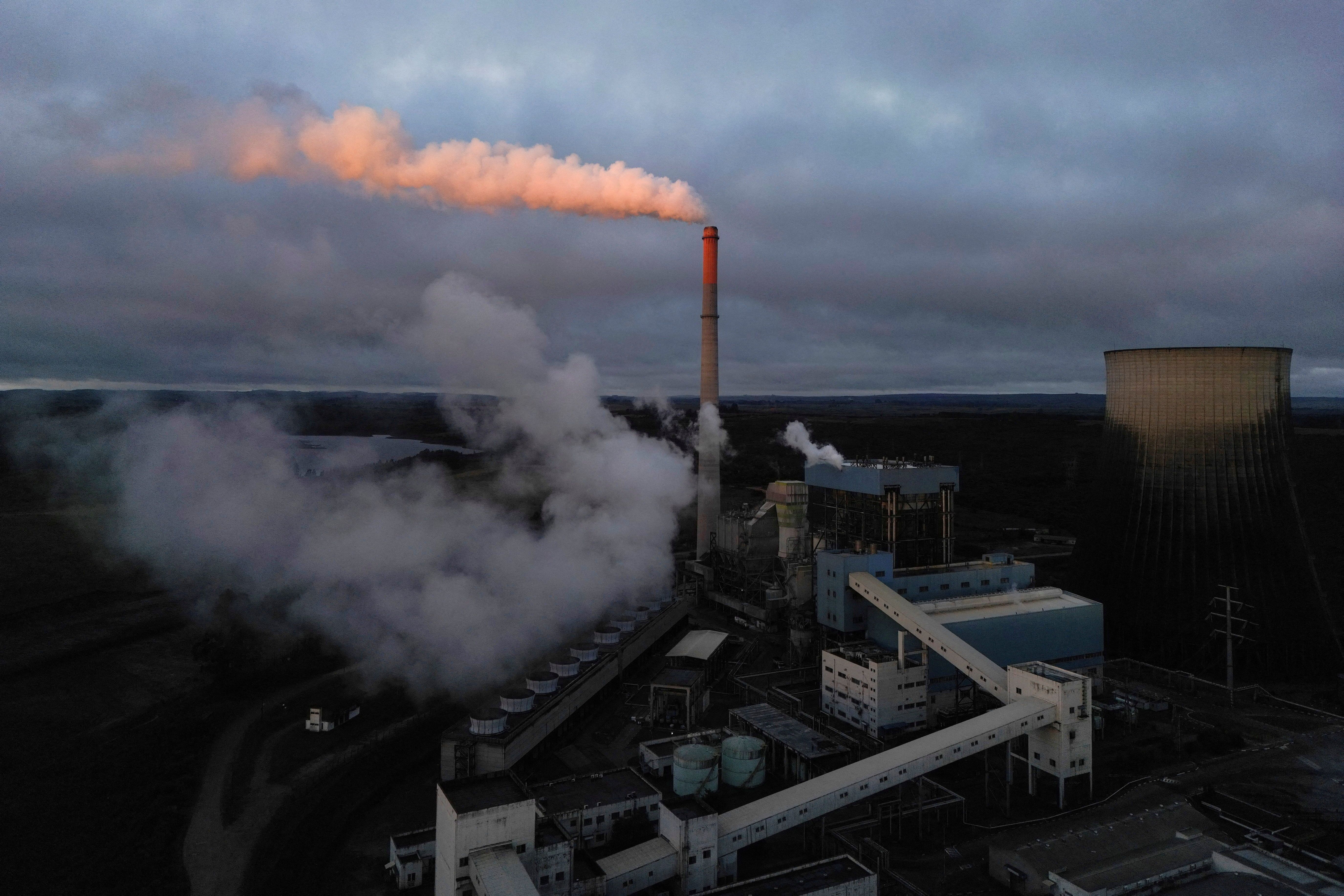 Candiota III coal-fired power plant in Candiota, Brazil.