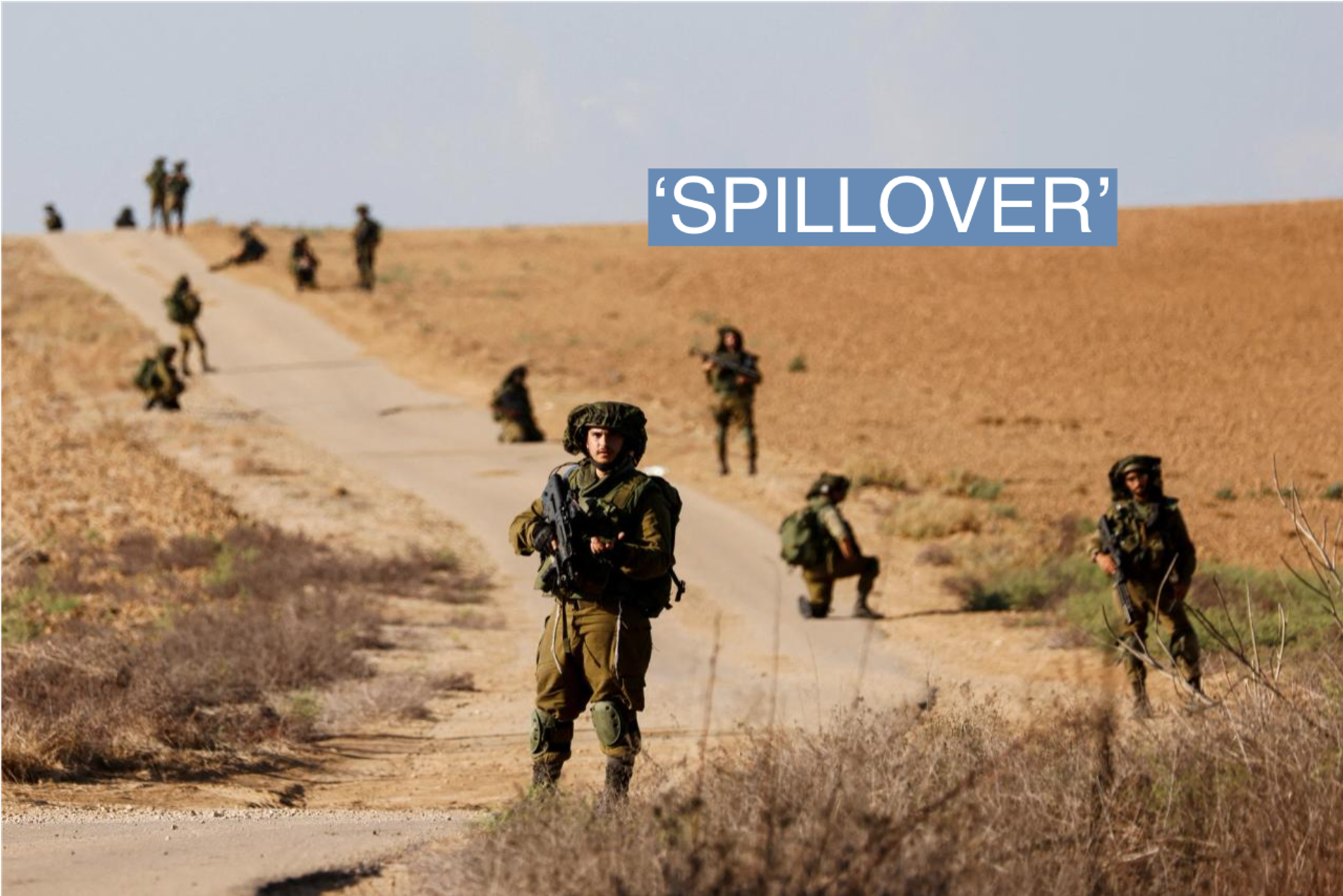 Israeli soldiers patrol an area near Israel's border with the Gaza Strip, in southern Israel October 19, 2023. REUTERS/Amir Cohen