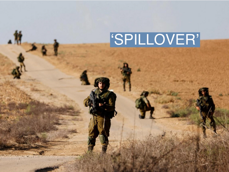 Israeli soldiers patrol an area near Israel's border with the Gaza Strip, in southern Israel October 19, 2023. REUTERS/Amir Cohen