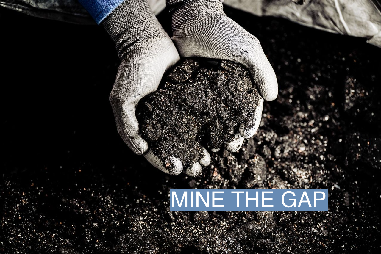 A handful of “black mass” from battery scrap at a Li-Cycle facility, from which valuable minerals can be recycled.