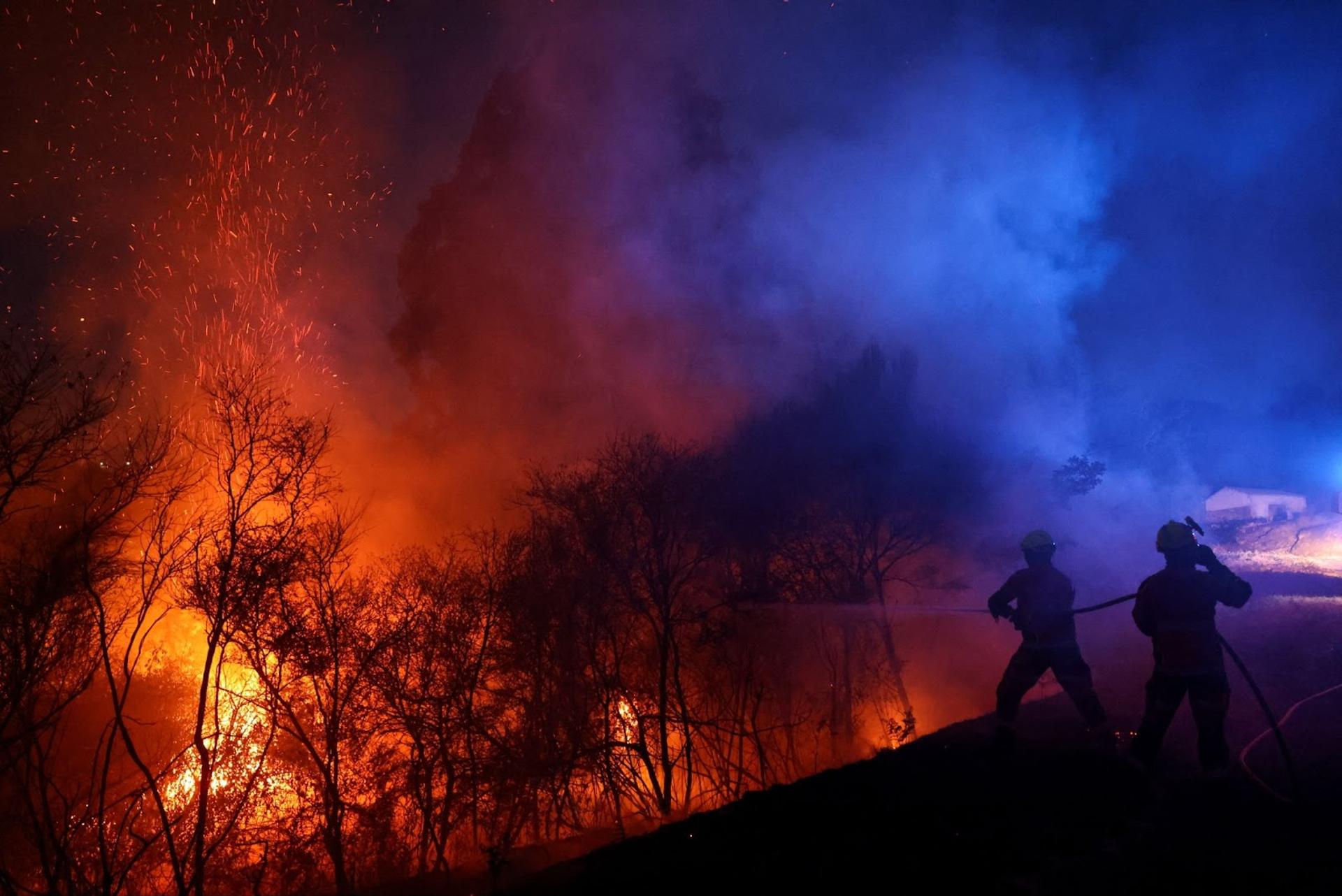 A wildfire in Spain