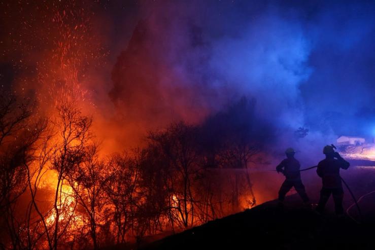 A wildfire in Spain