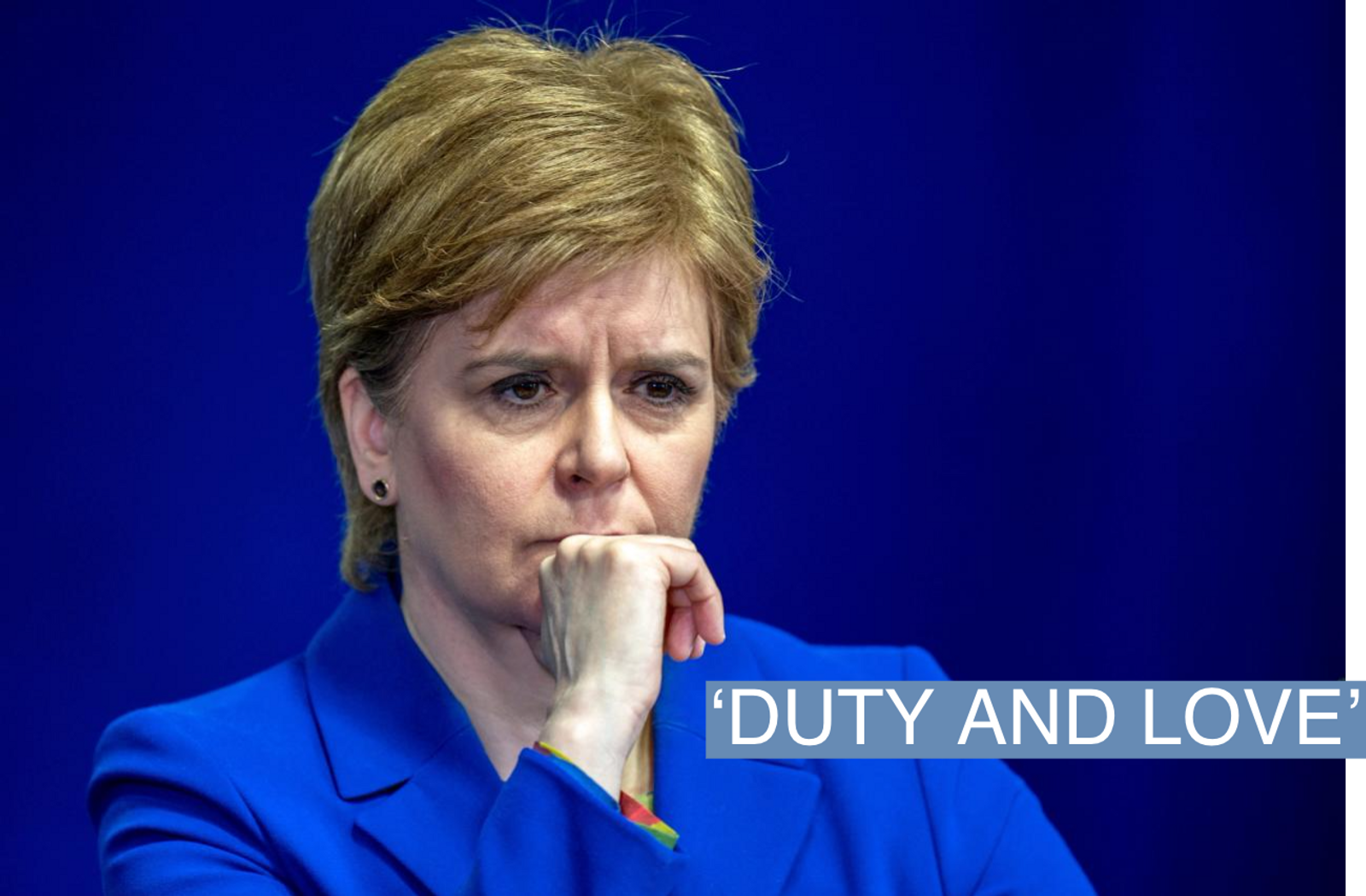 First Minister of Scotland Nicola Sturgeon reacts as she answers questions on Scottish Government issues, during a news conference at St Andrews House, in Edinburgh, Britain February 6, 2023. Jane Barlow/Pool via REUTERS/File Photo