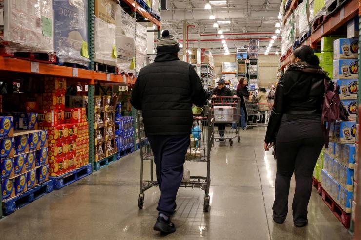 People shop at Costco