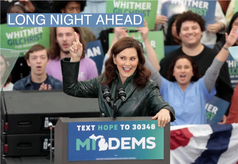 Michigan Governor Gretchen Whitmer addresses her supporters during a rally before mid-term elections in Detroit, Michigan, U.S. October 29, 2022. 