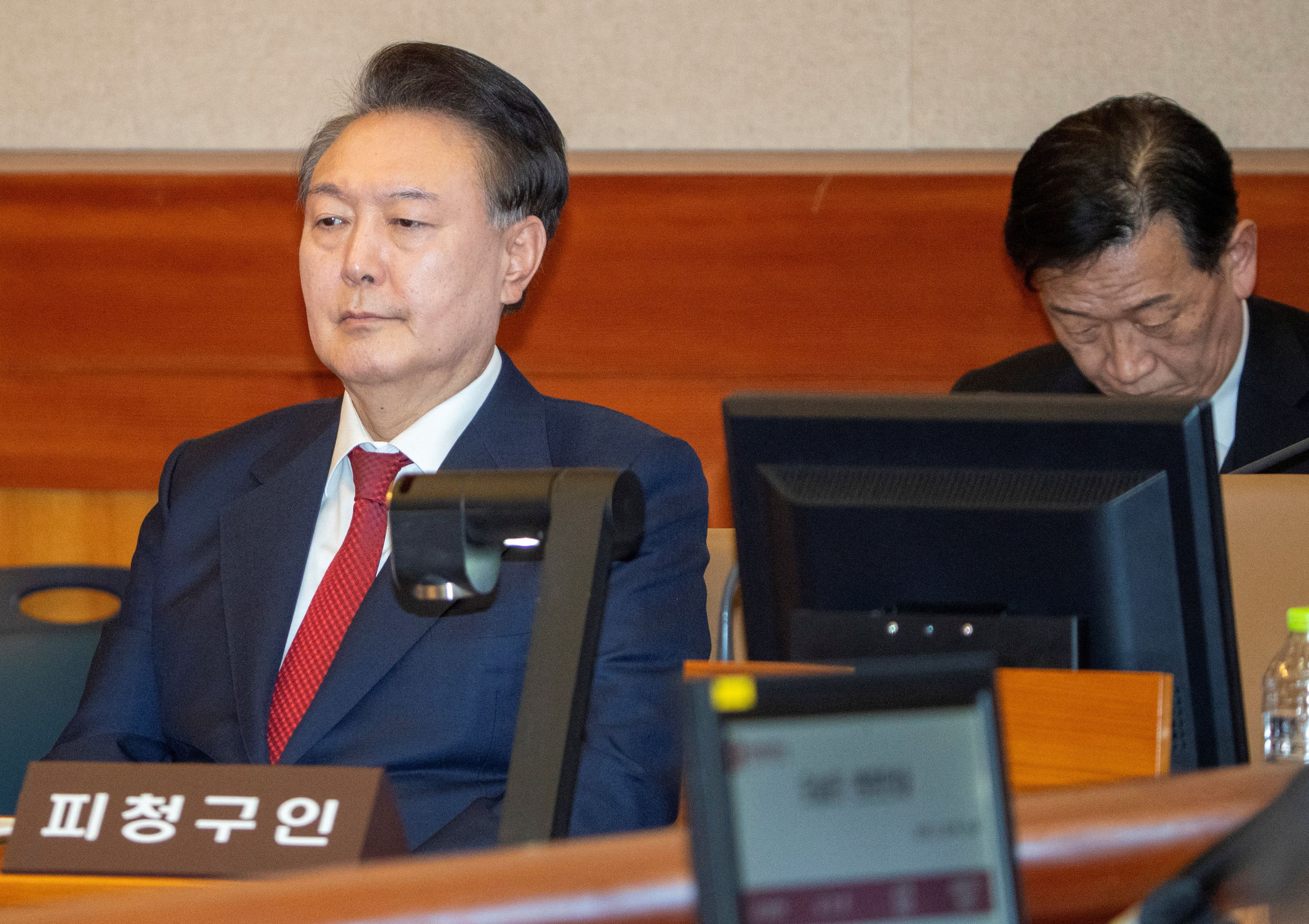 President Yoon Suk Yeol at the Constitutional Court in Seoul. 