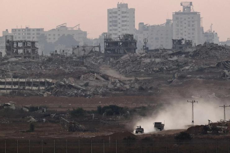 A photo of the devastation in Gaza.