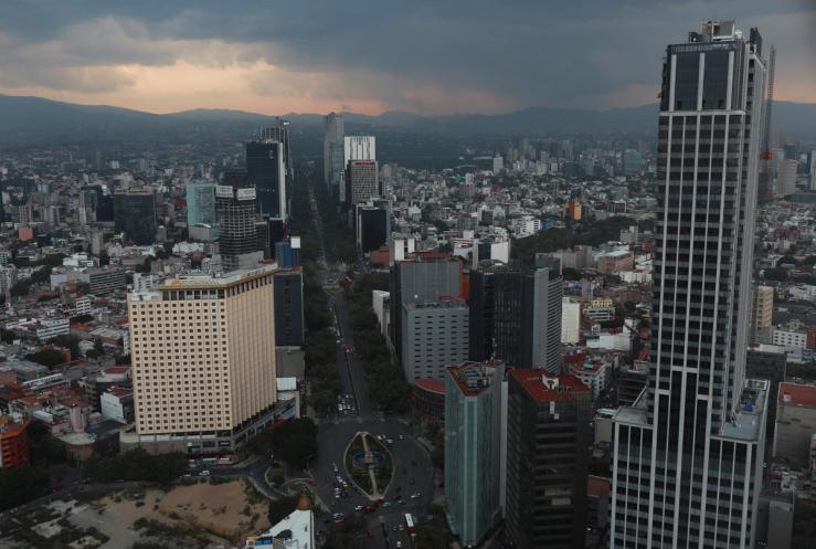 A view of Mexico city’s skyline.
