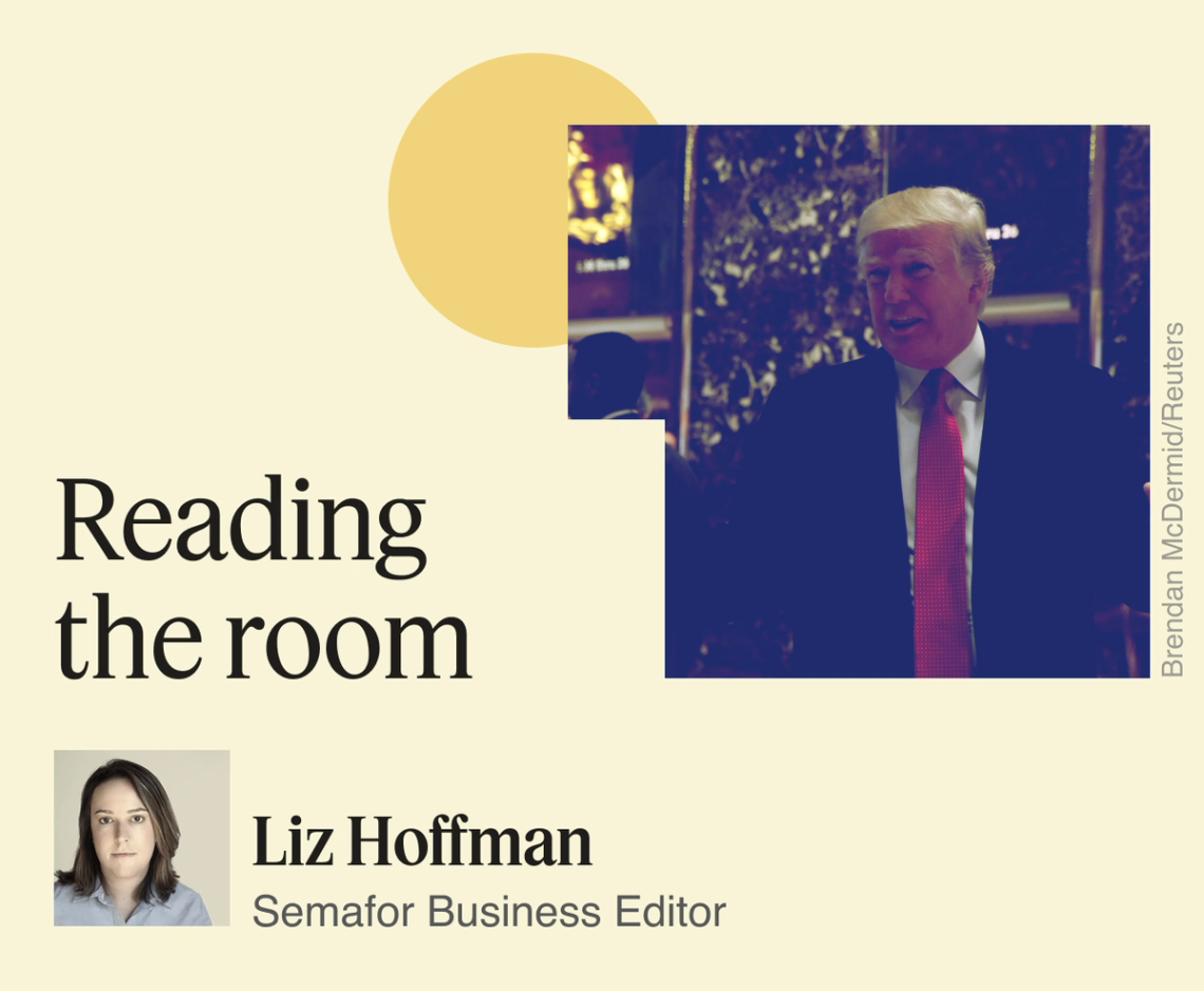 Reading the room.