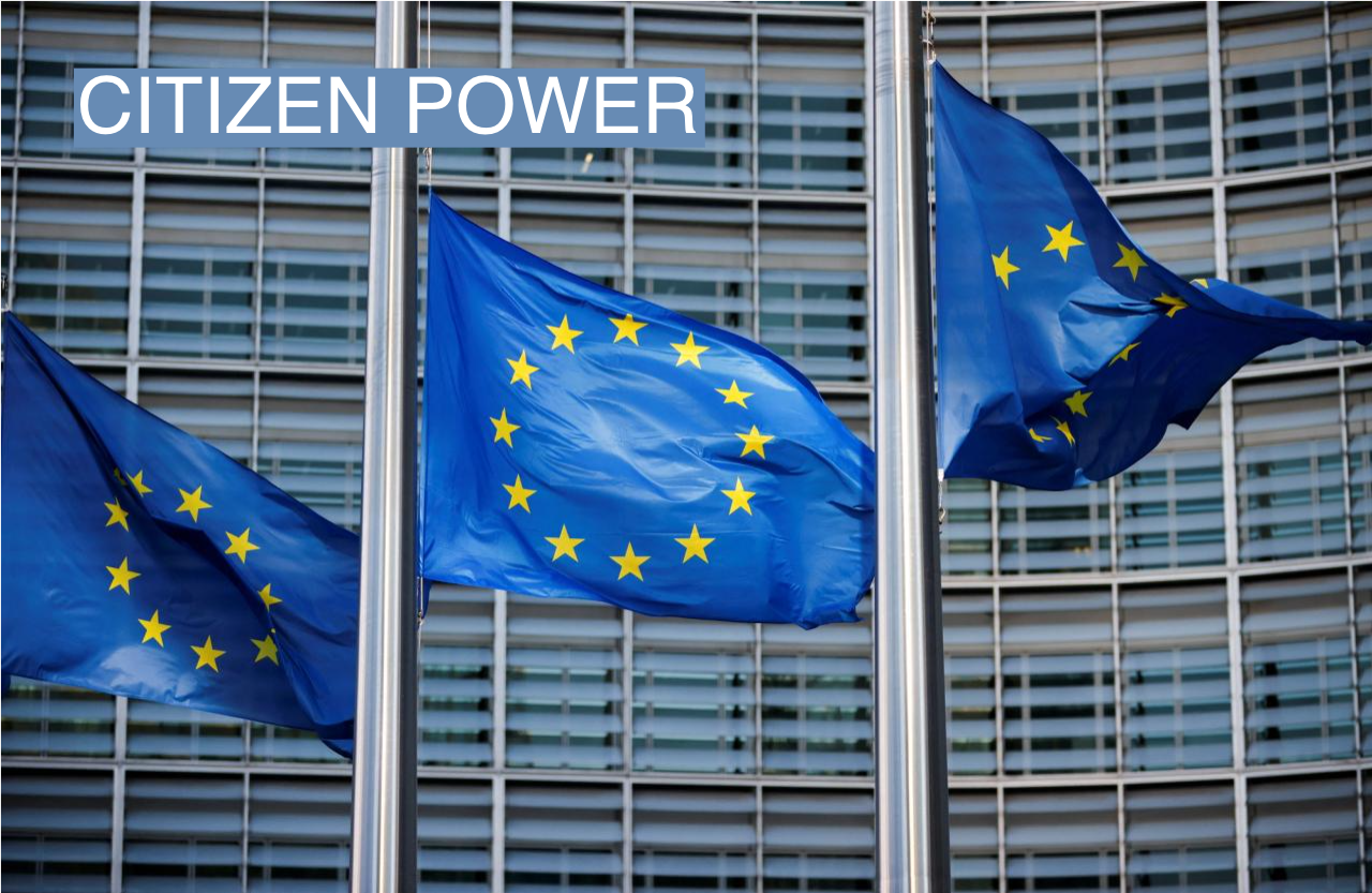 European Union flags fly outside the European Commission headquarters in Brussels, Belgium, March 1, 2023.REUTERS/Johanna Geron