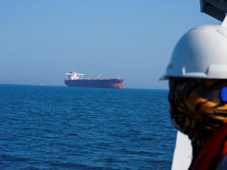 An oil tanker in Iraq.