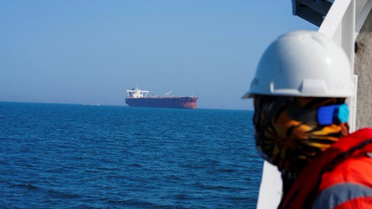An oil tanker in Iraq.