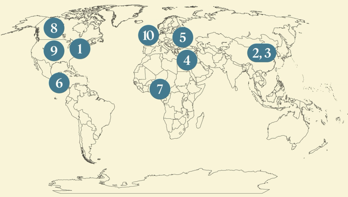 Map of the world.