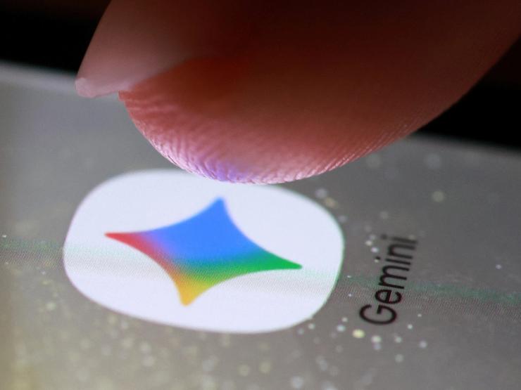 The Gemini app icon on a smartphone