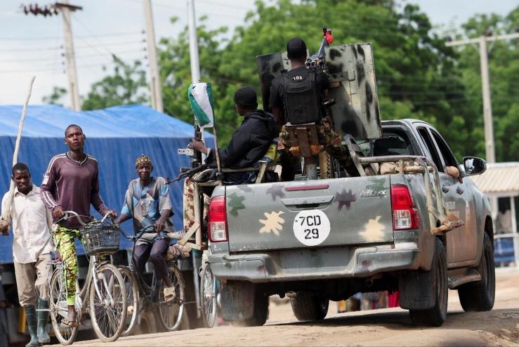 An army escort in Northern Nigeria.