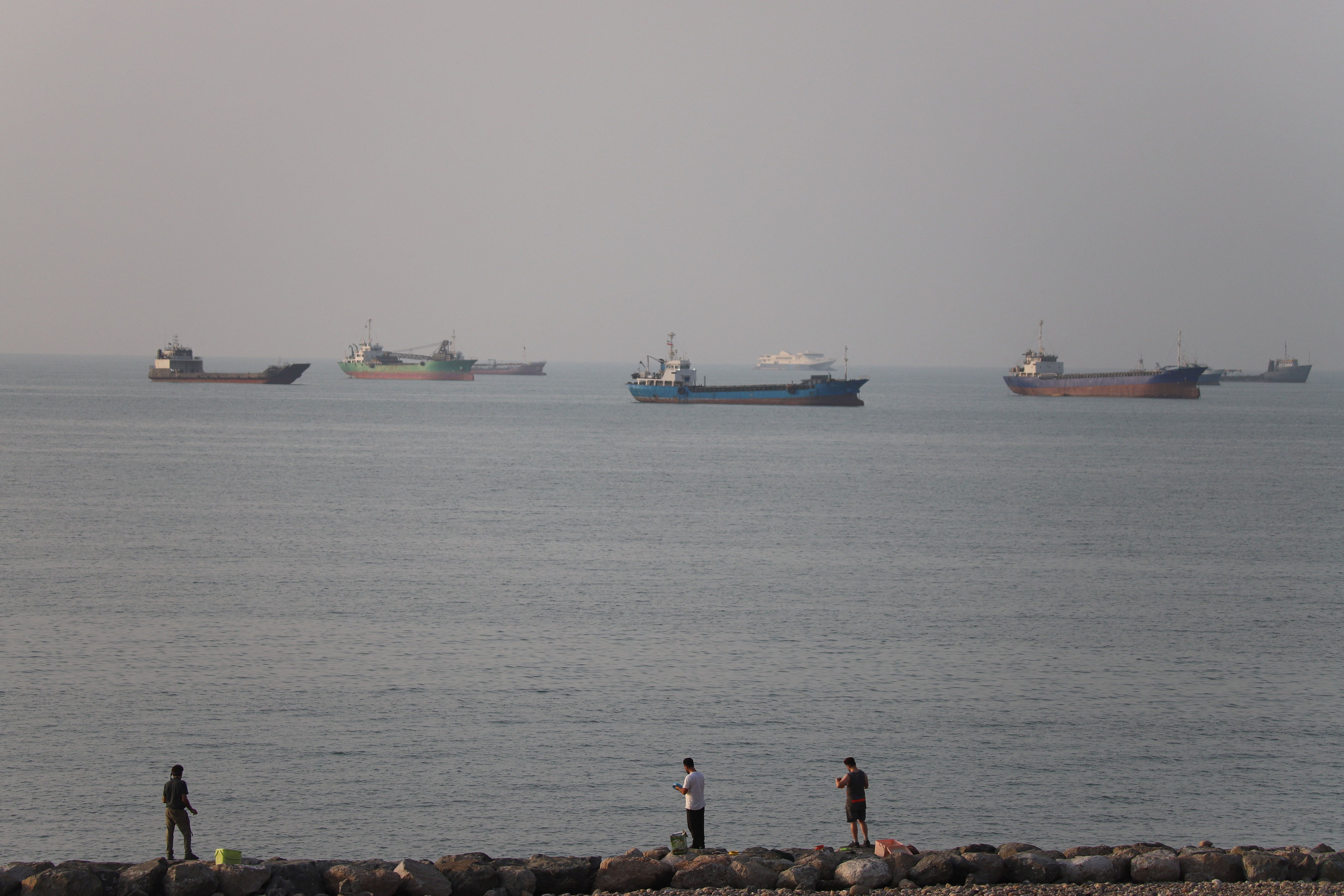 A view of the Strait of Hormuz. 
