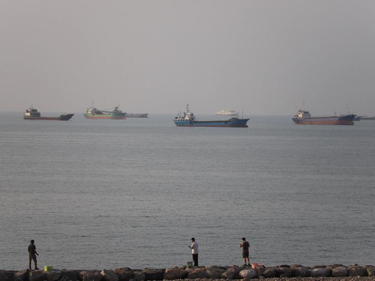 A view of the Strait of Hormuz.