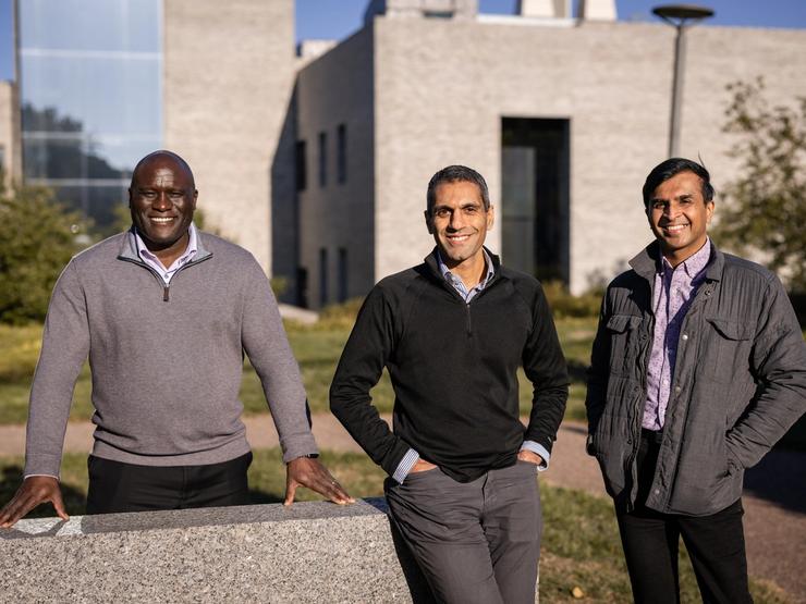 EnCharge COO Echere Iroaga (Right), CEO Naveen Verma (Middle), CTO Kailash Gopalakrishnan (Right).