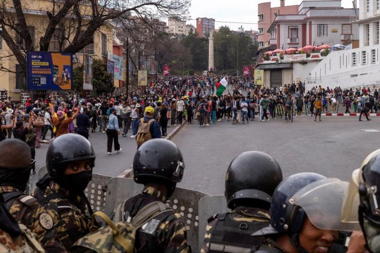 The protests in Madagascar.