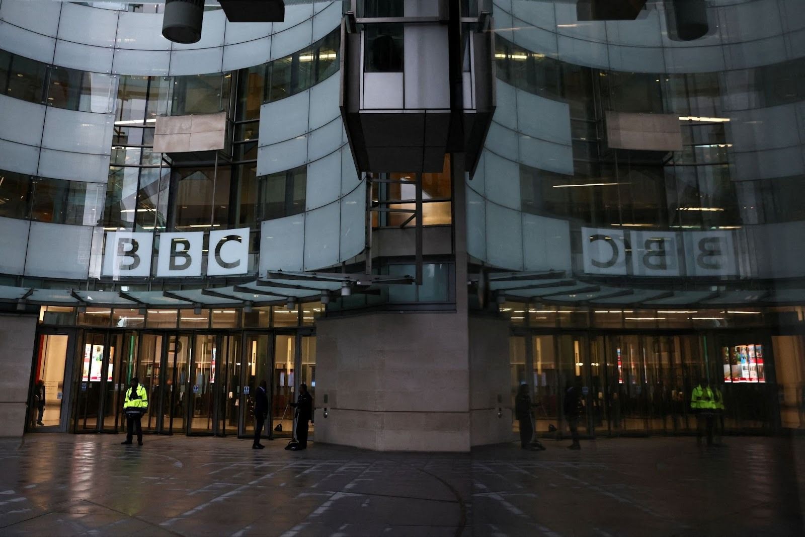 A photo of the BBC headquarters. 
