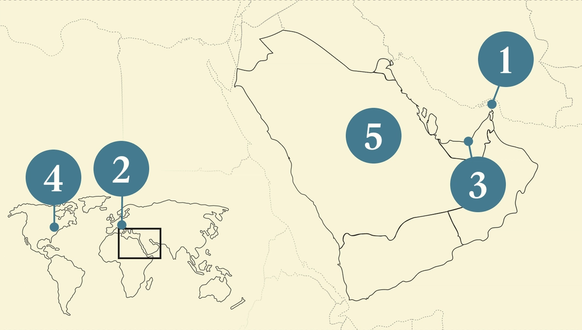 A map of the Gulf.