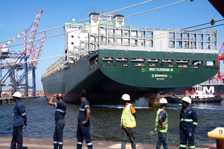 President Cyril Ramaphosa officiates South Africa first trade shipment under African free trade agreement, 2024.