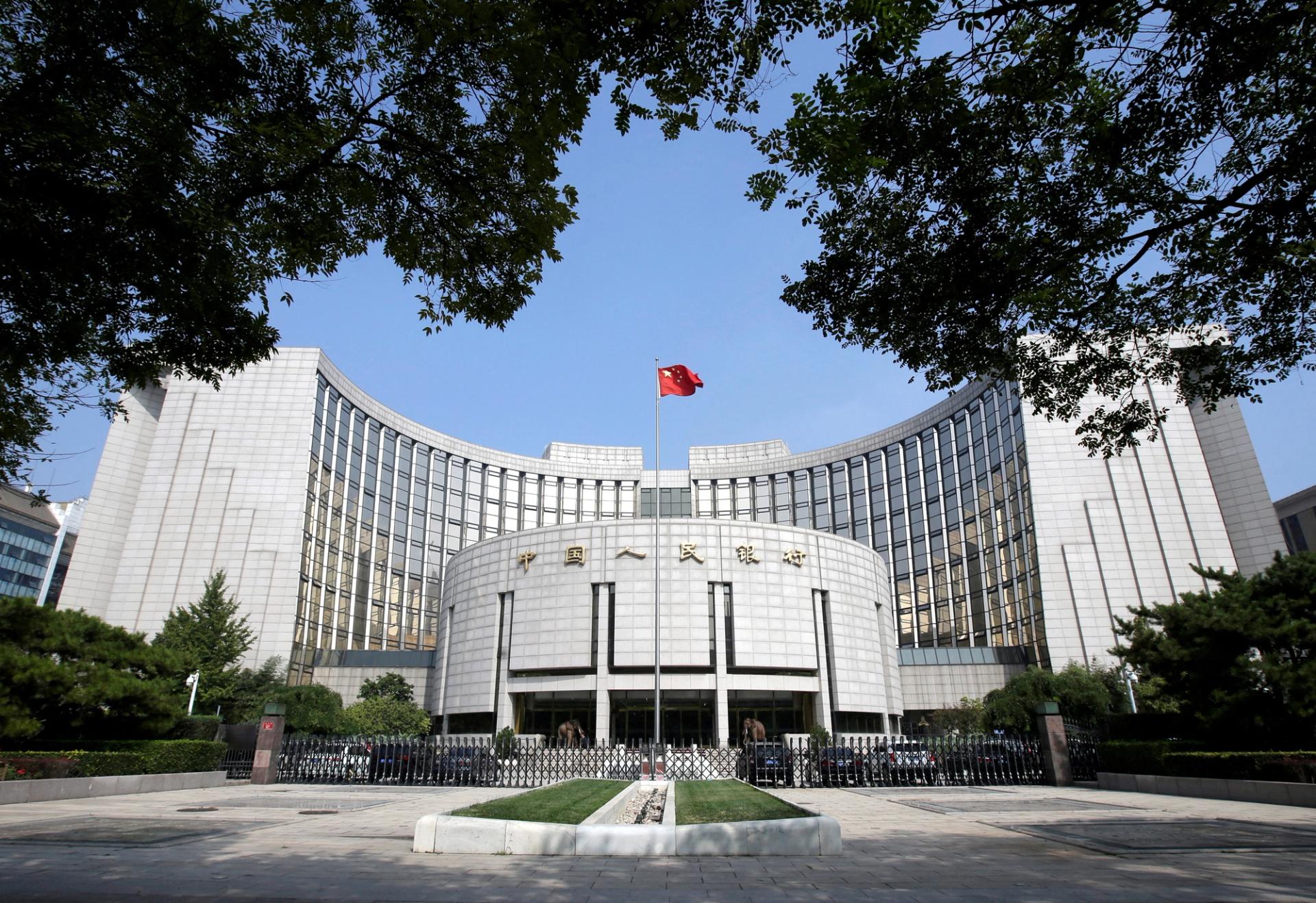 Headquarters of the People’s Bank of China is pictured in Beijing.