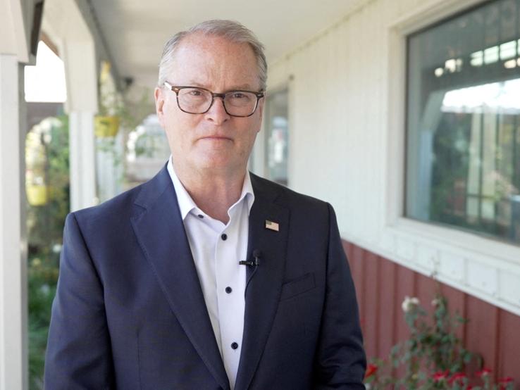 Democratic US Senate candidate Adam Hamilton