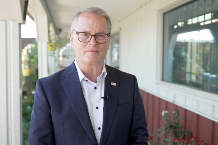Democratic US Senate candidate Adam Hamilton
