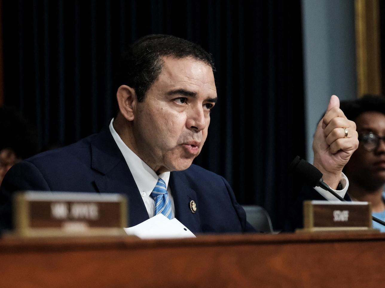 U.S. Rep. Henry Cuellar questions Department of Homeland Security Secretary Alejandro Mayorkas during a Homeland Security Subcommittee hearing on April 10, 2024. 