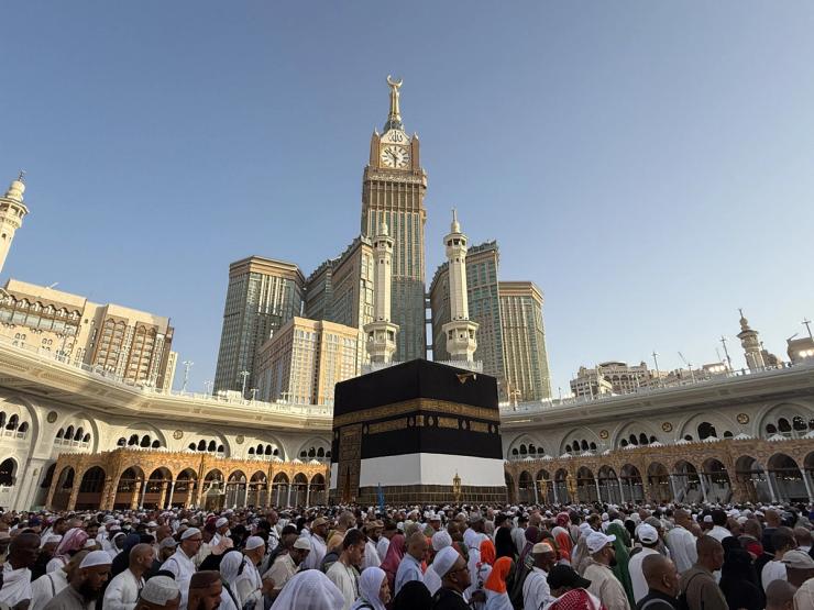 Muslim pilgrims circle the Kaaba as they perform Tawaf during the annual hajj pilgrimage, in the holy city of Mecca.