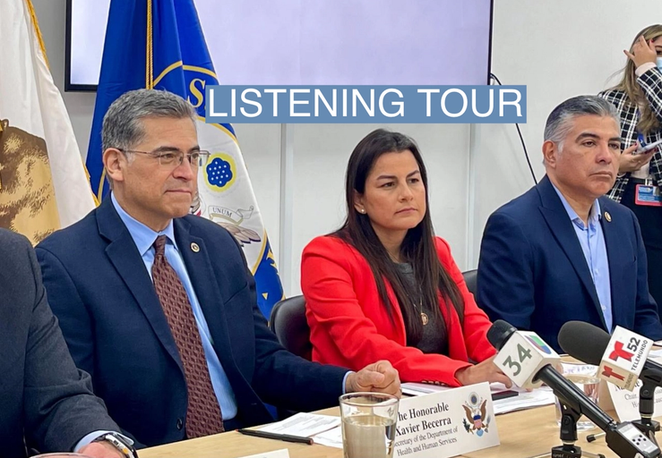 CHC chair Nanette Barragán holds a roundtable with HHS Sec. Xavier Becerra.