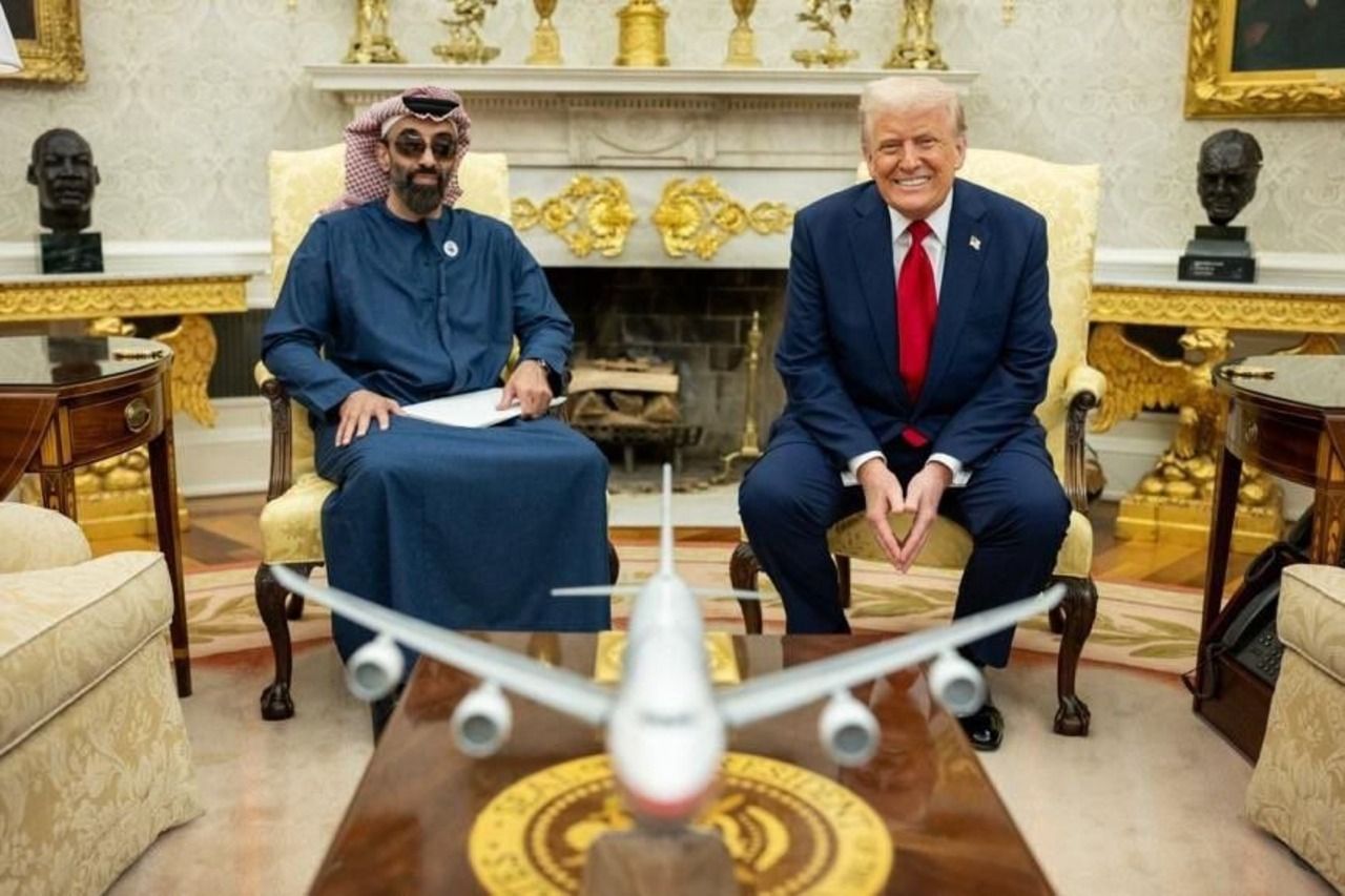 Sheikh Tahnoon and Donald Trump.