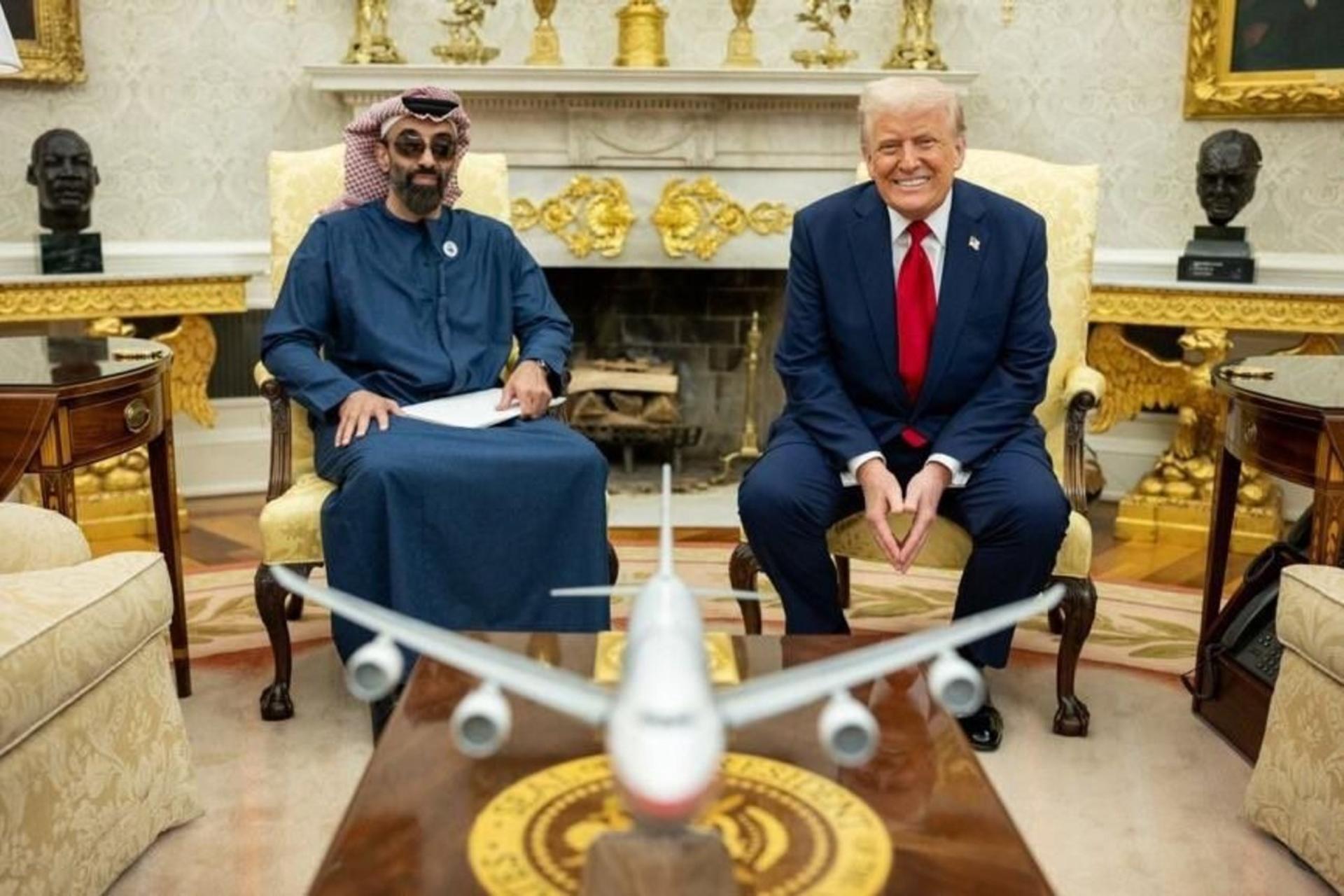 Sheikh Tahnoon bin Zayed with US President Donald Trump