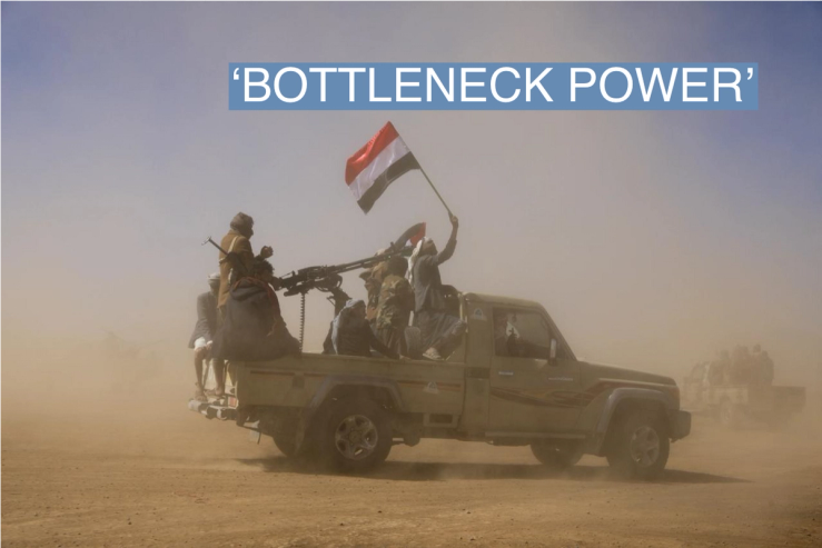 A pick-up truck carrying tribal supporters of the Houthi group parade during a protest against recent U.S.-led strikes on Houthi targets, near Sanaa, Yemen January 14, 2024. REUTERS/Khaled Abdullah