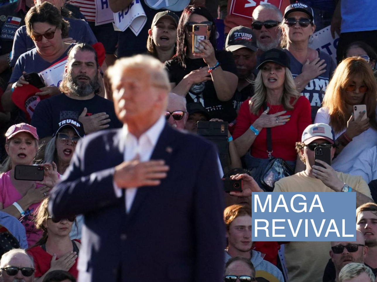 Donald Trump at his Waco rally.