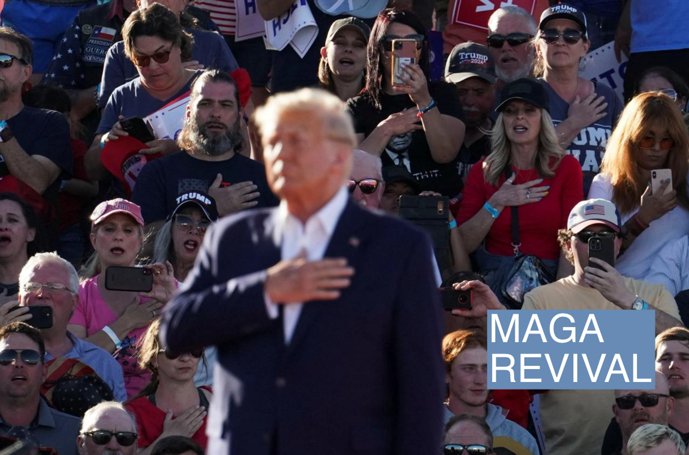 Donald Trump at his Waco rally.