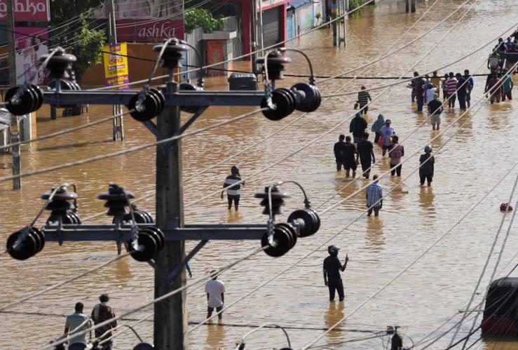 Floods in Sri Lanka.