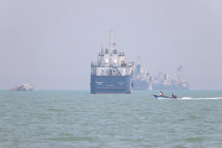 Ships in the Strait of Hormuz