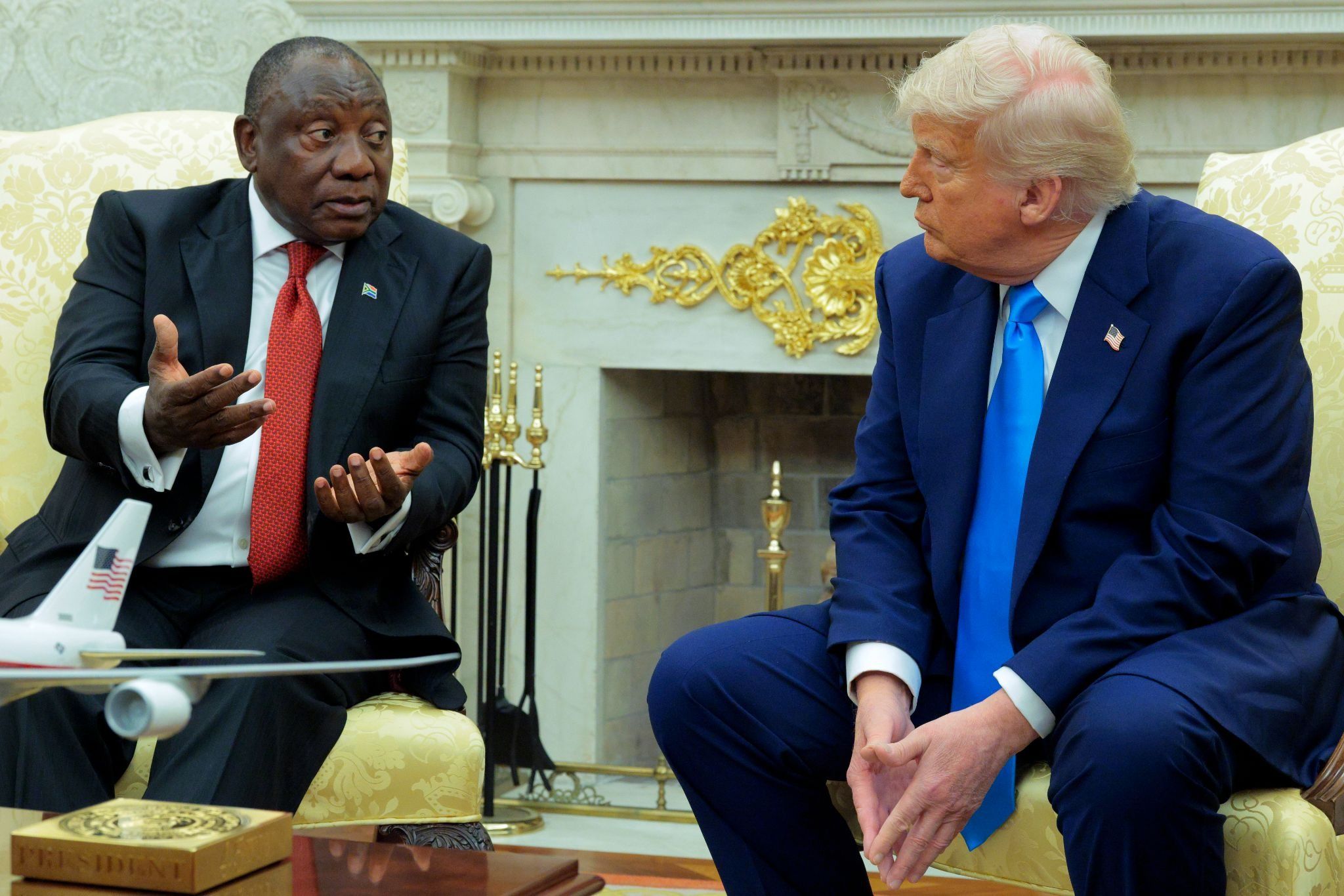 South African President Cyril Ramaphosa and US President Donald Trump.