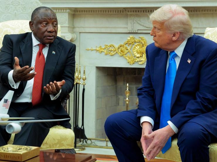 South African President Cyril Ramaphosa and US President Donald Trump.