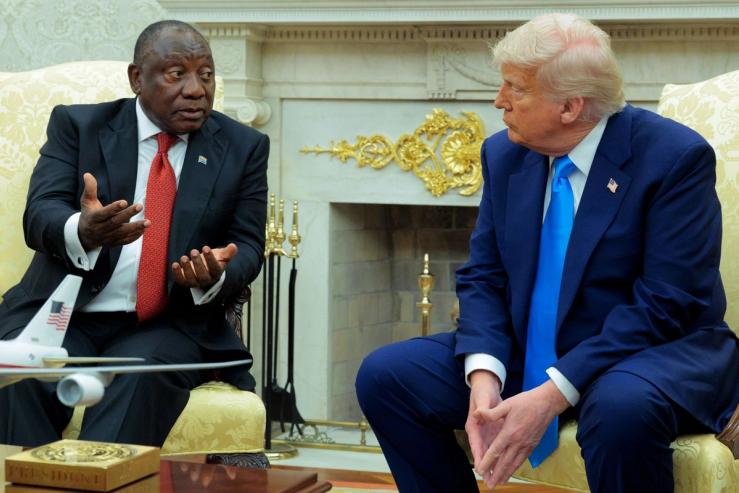 South African President Cyril Ramaphosa and US President Donald Trump.