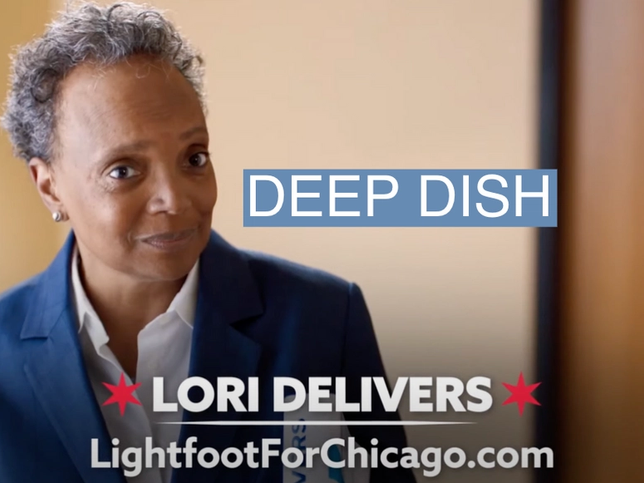 A screenshot from an ad for Lori Lightfoot's campaign.