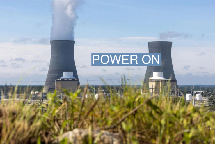 Left to right, are units 3 and 4 at Plant Vogtle, in Burke County near Waynesboro, Georgia, on Monday, July 31, 2023. Unit 3 officially entered commercial service Monday. It makes history as the first nuclear reactor built from scratch in the U.S. in more than three decades. (Arvin Temkar/The Atlanta Journal-Constitution/TNS/ABACAPRESS.COM