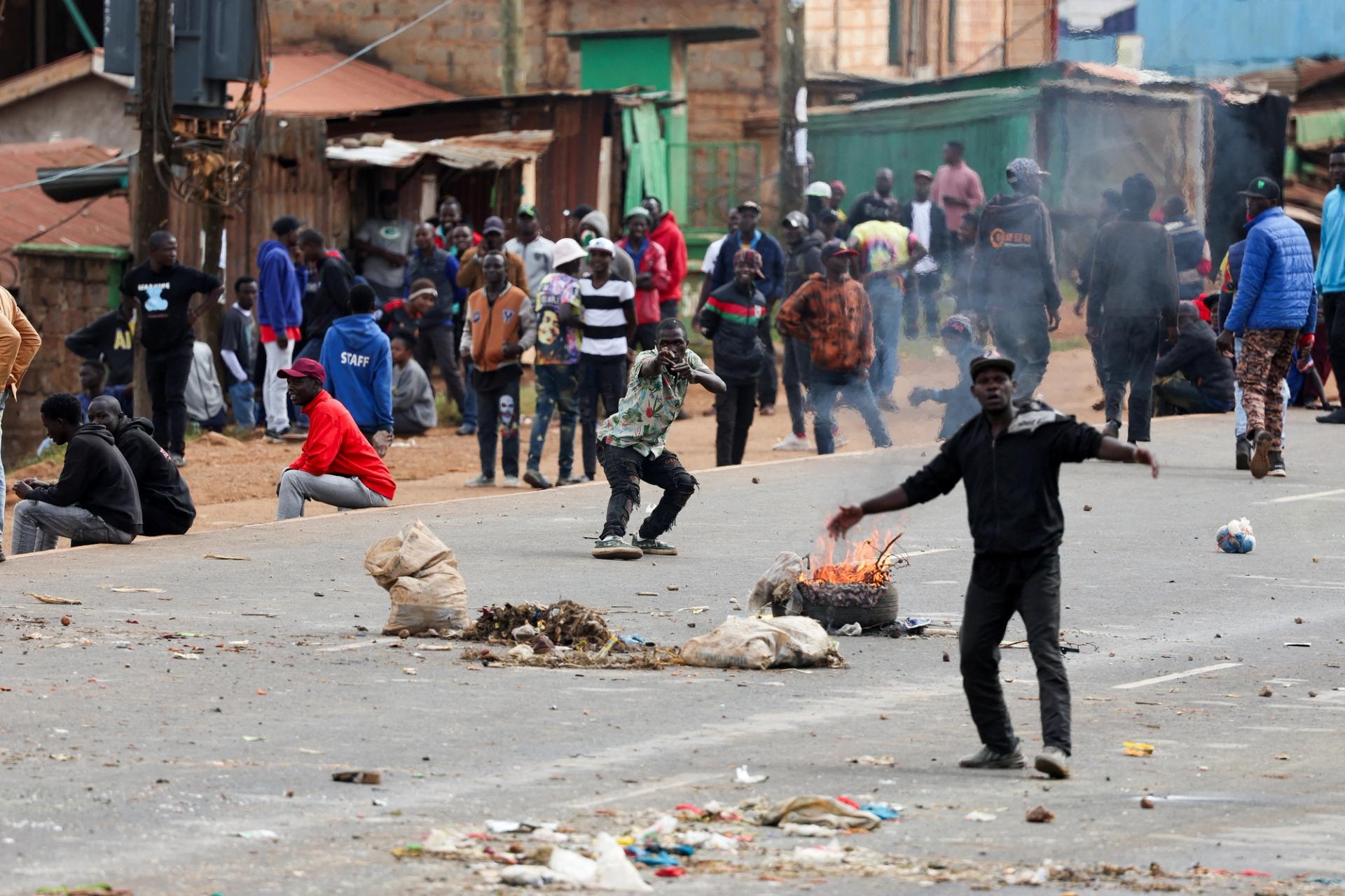 Protesters take part in the “Saba Saba People’s March” anti-government protest in Nairobi on July 7, 2025. 