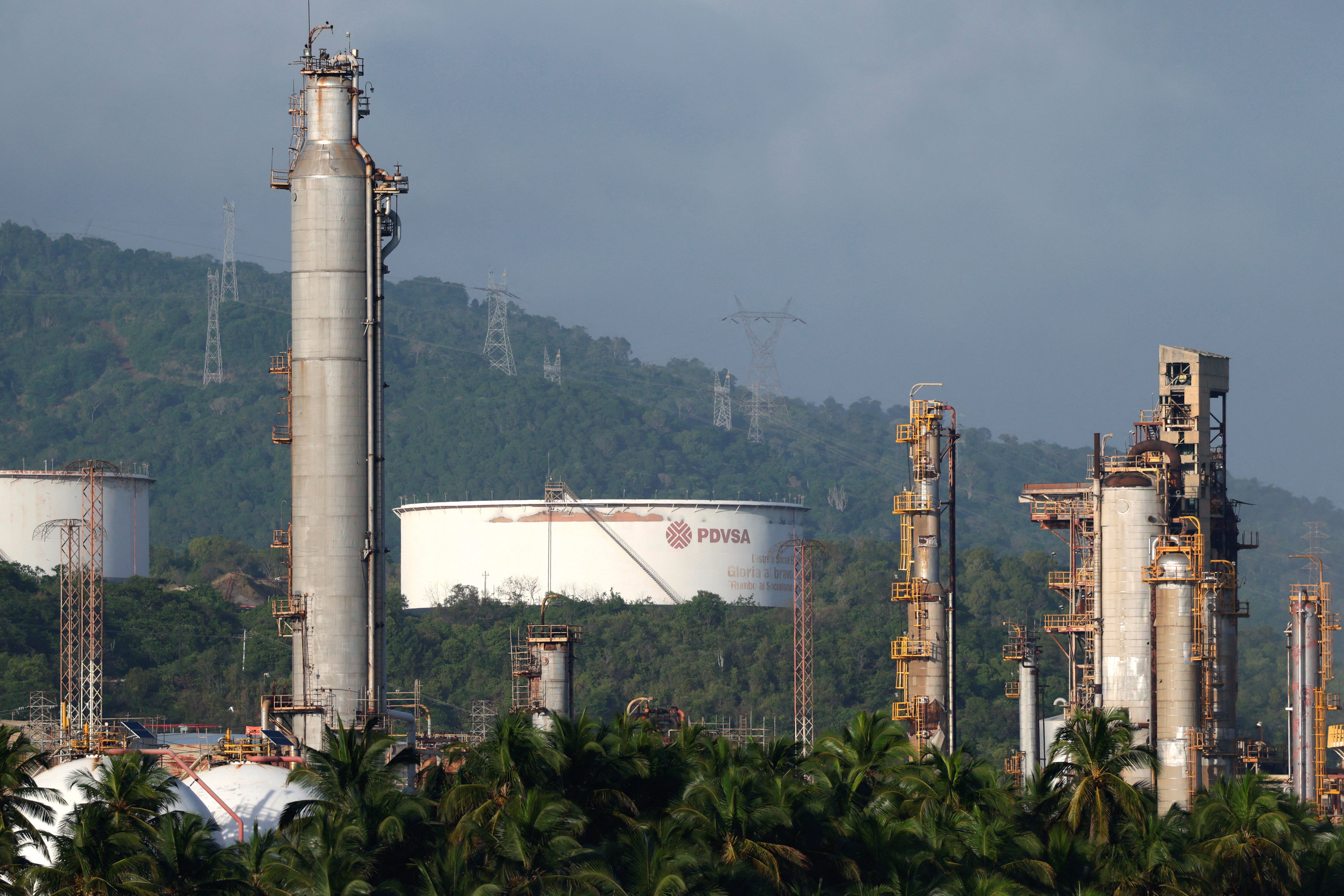 Installations at the El Palito refinery of Venezuelan state oil company PDVS.