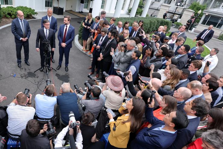 Republicans meet the press following the White House shutdown meeting