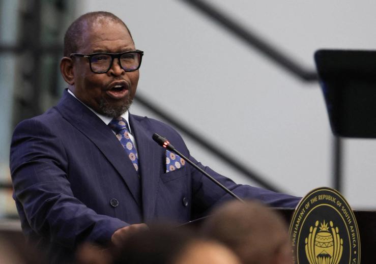 South African Finance Minister Enoch Godongwana delivers his 2026 budget speech.