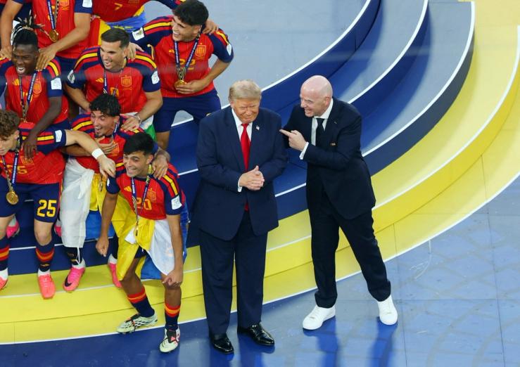 US President Donald Trump and FIFA President Gianni Infantino
